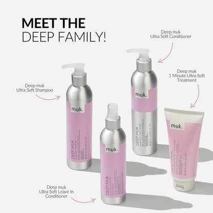 MUK. Deep Muk Ultra Soft 1 Minute Hair Treatment – Nourishing Deep Conditioner for All Hair Types, 200ml
