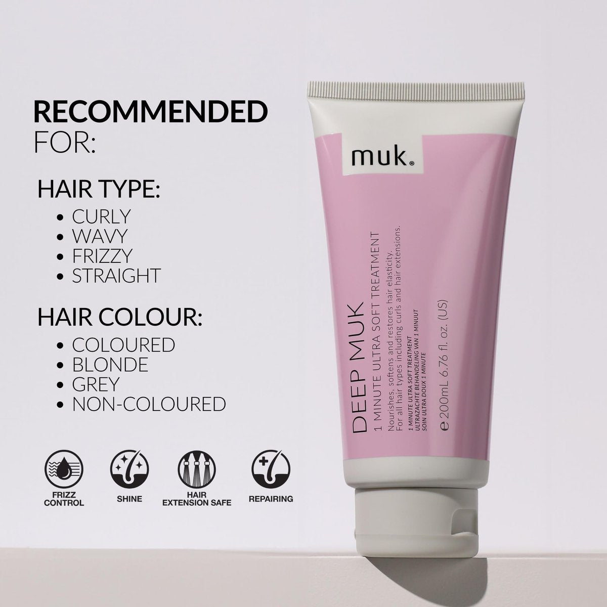 MUK. Deep Muk Ultra Soft 1 Minute Hair Treatment – Nourishing Deep Conditioner for All Hair Types, 200ml - görsel 9