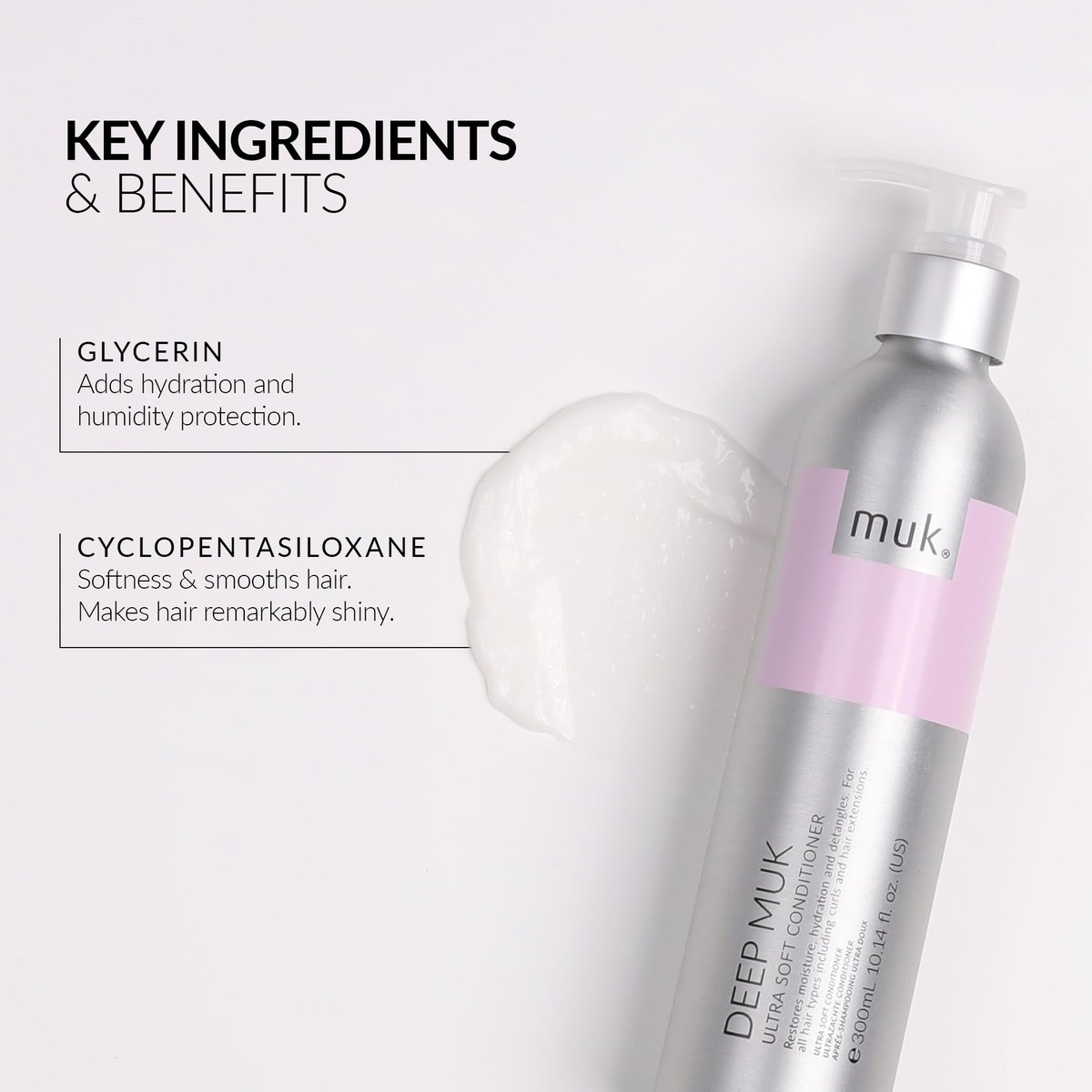 MUK. Haircare Deep Ultra Soft Conditioner – 300ml | Intense Moisture for Dry Hair - görsel 7