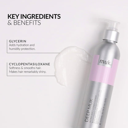 MUK. Haircare Deep Ultra Soft Conditioner – 300ml | Intense Moisture for Dry Hair