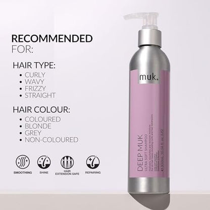 MUK. Haircare Deep Ultra Soft Shampoo - 300ml | Moisturizing & Nourishing Formula