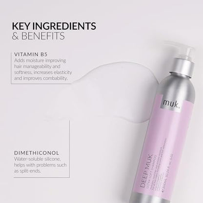 MUK. Haircare Deep Ultra Soft Shampoo - 300ml | Moisturizing & Nourishing Formula