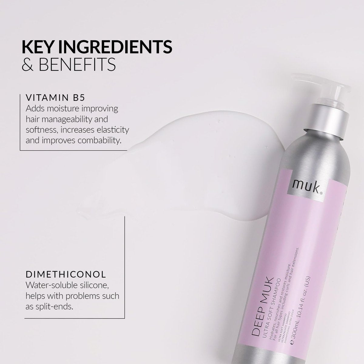 MUK. Haircare Deep Ultra Soft Shampoo - 300ml | Moisturizing & Nourishing Formula - görsel 7