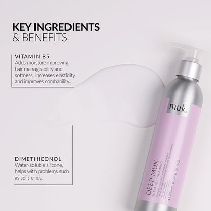 MUK. Haircare Deep Ultra Soft Shampoo - 300ml | Moisturizing & Nourishing Formula