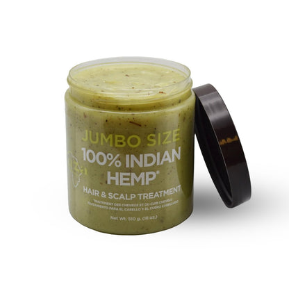 Kuza 100% Indian Hemp Hair & Scalp Treatment – Jumbo Size 18 oz for Dry Hair & Scalp Health
