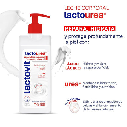 Lactovit Lactourea Body Milk 400ml - Intensive Moisturizing Lotion for Dry Skin Avelisse