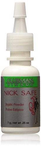 Clubman Nick Safe Styptic Powder - 0.25 oz Bottle for Fast Nosebleed & Shaving Nick Relief - görsel 2