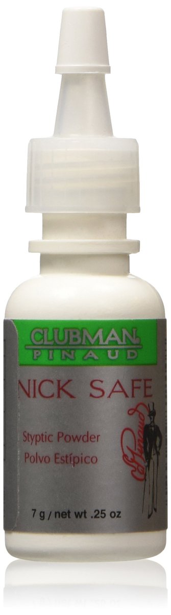 Clubman Nick Safe Styptic Powder - 0.25 oz Bottle for Fast Nosebleed & Shaving Nick Relief - görsel 1