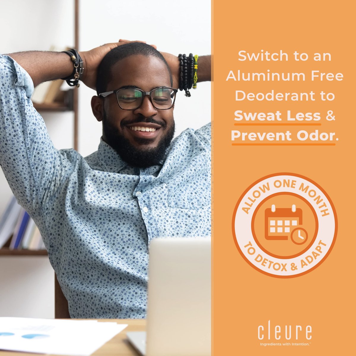 Cleure Natural Roll-On Deodorant for Sensitive Skin - Aluminum Free, Baking Soda Free, Fragrance Free - 24 Hour Odor Control - 3 oz - görsel 11