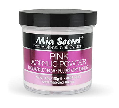 Mia Secret Pink Acrylic Powder 4 oz. - Professional Nail Acrylic System Avelisse