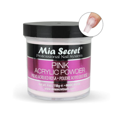 Mia Secret Pink Acrylic Powder 4 oz. - Professional Nail Acrylic System Avelisse