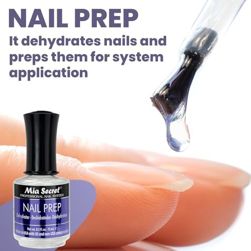 Mia Secret 15 ml Nail Dehydrator and Primer, Acid Free Base Coat Natural Prep Dehydrate & Bond Primer Kit, Acrylic Nail Supplies - görsel 3