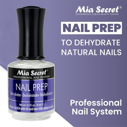 Mia Secret Professional Acid Free Natural Nail Prep Dehydrator, 15ml - Enhanced Bonding for Acrylic and Gel Nail Polish