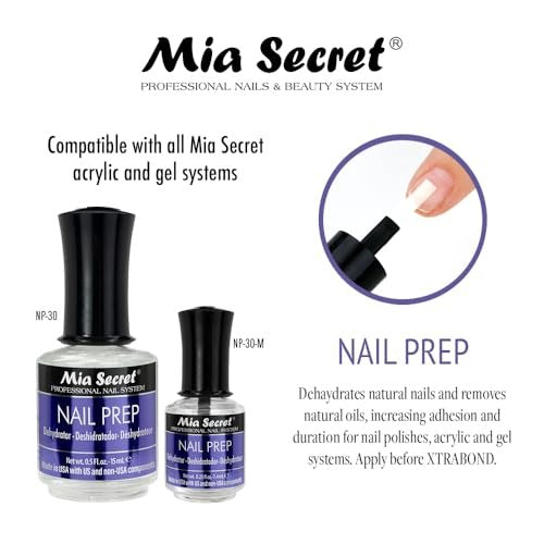 Mia Secret Professional Acid Free Natural Nail Prep Dehydrator, 15ml - Enhanced Bonding for Acrylic and Gel Nail Polish - görsel 4