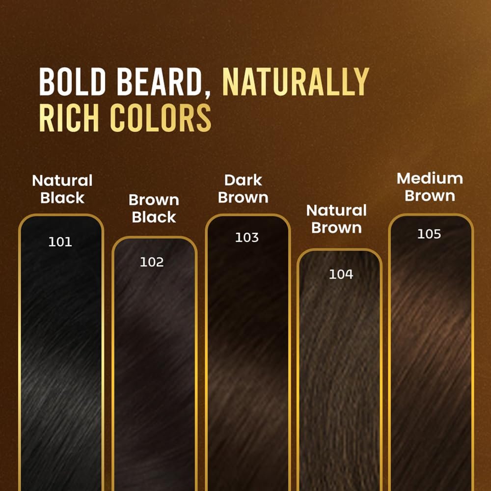 Bigen Men's Beard Color - Brownish Black B102 (40g) | Natural-Looking Beard Dye Avelisse