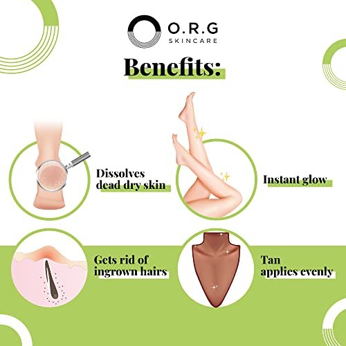 O.R.G. Skincare Mineral Peel Body Scrub - Deep Exfoliating Gel for Glowing & Smooth Skin, 6 oz Avelisse
