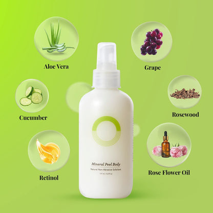 O.R.G. Skincare Mineral Peel Body Scrub - Deep Exfoliating Gel for Glowing & Smooth Skin, 6 oz Avelisse
