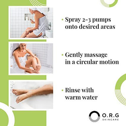 O.R.G. Skincare Mineral Peel Body Scrub - Deep Exfoliating Gel for Glowing & Smooth Skin, 6 oz Avelisse