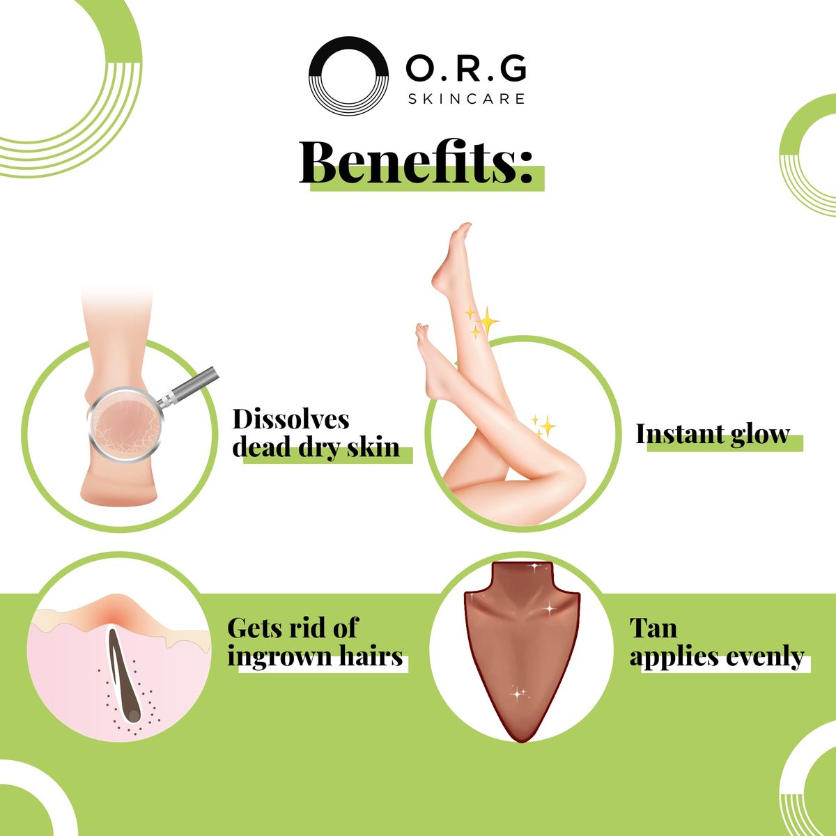 O.R.G. Skincare Mineral Peel Body Scrub - Deep Exfoliating Gel for Glowing & Smooth Skin, 6 oz Avelisse