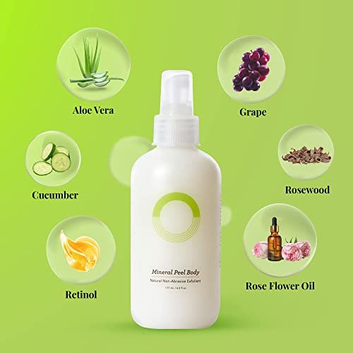O.R.G. Skincare Mineral Peel Body Scrub - Deep Exfoliating Gel for Glowing & Smooth Skin, 6 oz Avelisse
