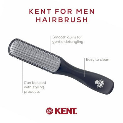 Kent KFM3 Gel Styling Hair Brush for Men – Ionic Anti-Static, Detangling & Smoothing for Short to Medium Hair Avelisse