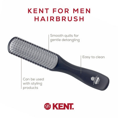 Kent KFM3 Gel Styling Hair Brush for Men – Ionic Anti-Static, Detangling & Smoothing for Short to Medium Hair Avelisse