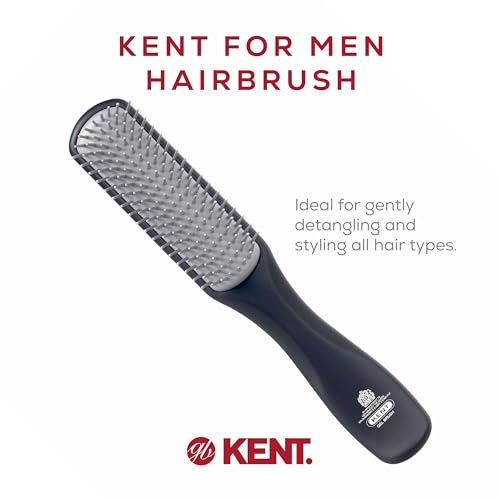 Kent KFM3 Gel Styling Hair Brush for Men – Ionic Anti-Static, Detangling & Smoothing for Short to Medium Hair Avelisse