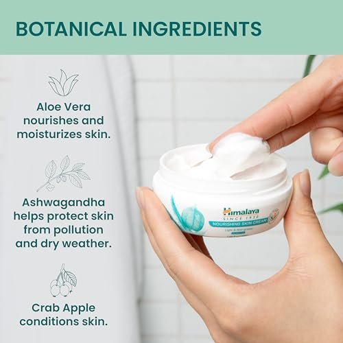 Himalaya Nourishing Skin Cream with Aloe Vera and Winter Cherry (Ashwagandha) - Face Moisturizer, 1.69 oz - görsel 8