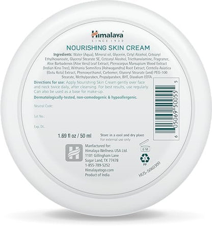 Himalaya Nourishing Skin Cream with Aloe Vera and Winter Cherry (Ashwagandha) - Face Moisturizer, 1.69 oz