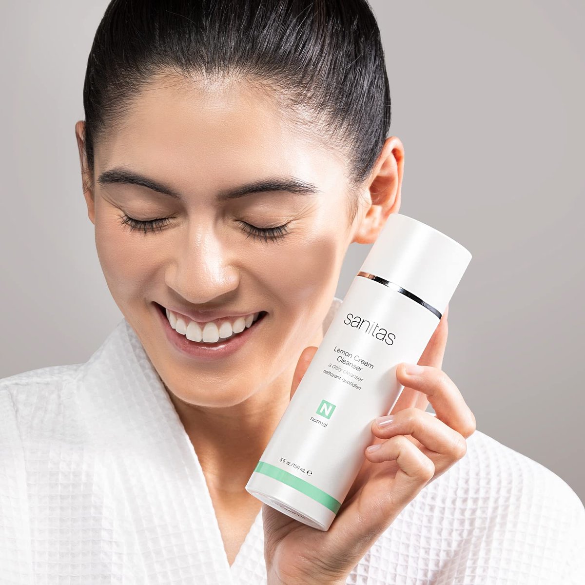 Sanitas Skincare Lemon Cream Cleanser - Enriching Vitamin C, Vitamin E & Jojoba Oil Face Wash (5 fl oz) Avelisse