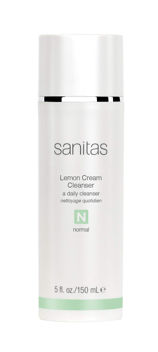 Sanitas Skincare Lemon Cream Cleanser - Enriching Vitamin C, Vitamin E & Jojoba Oil Face Wash (5 fl oz) Avelisse