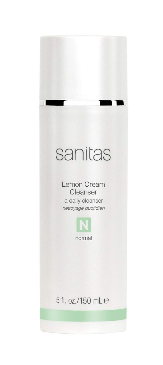 Sanitas Skincare Lemon Cream Cleanser - Enriching Vitamin C, Vitamin E & Jojoba Oil Face Wash (5 fl oz) Avelisse