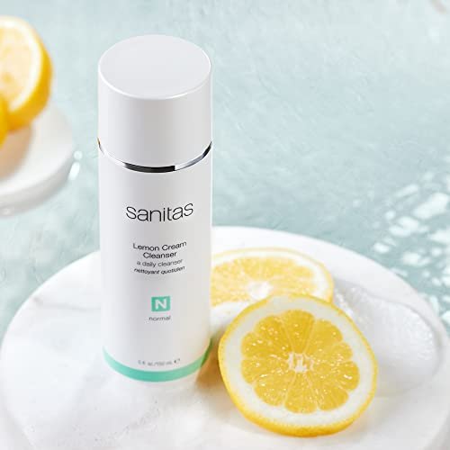 Sanitas Skincare Lemon Cream Cleanser - Enriching Vitamin C, Vitamin E & Jojoba Oil Face Wash (5 fl oz) Avelisse