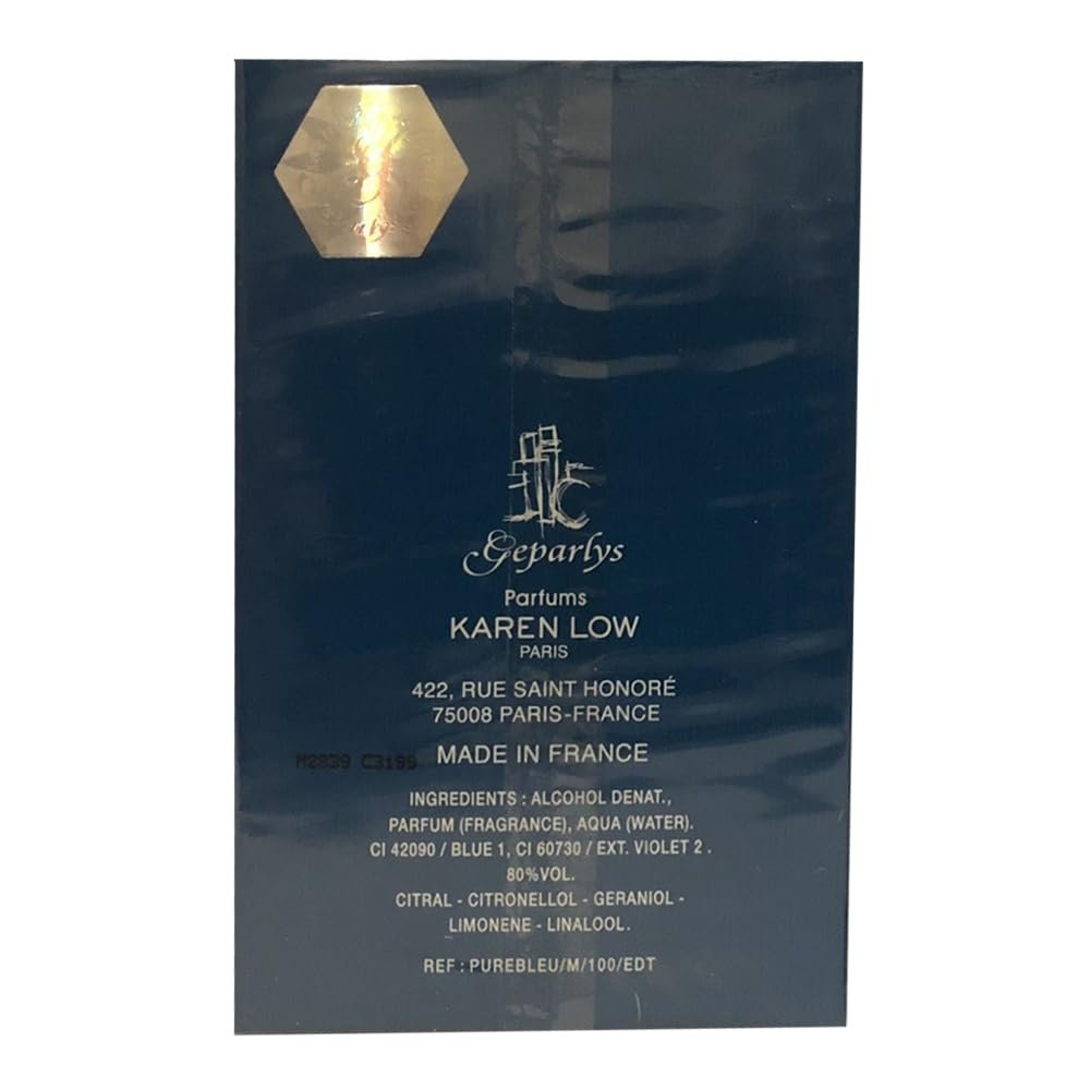 Karen Low Pure Blue Eau de Toilette for Men - 3.4 oz Avelisse