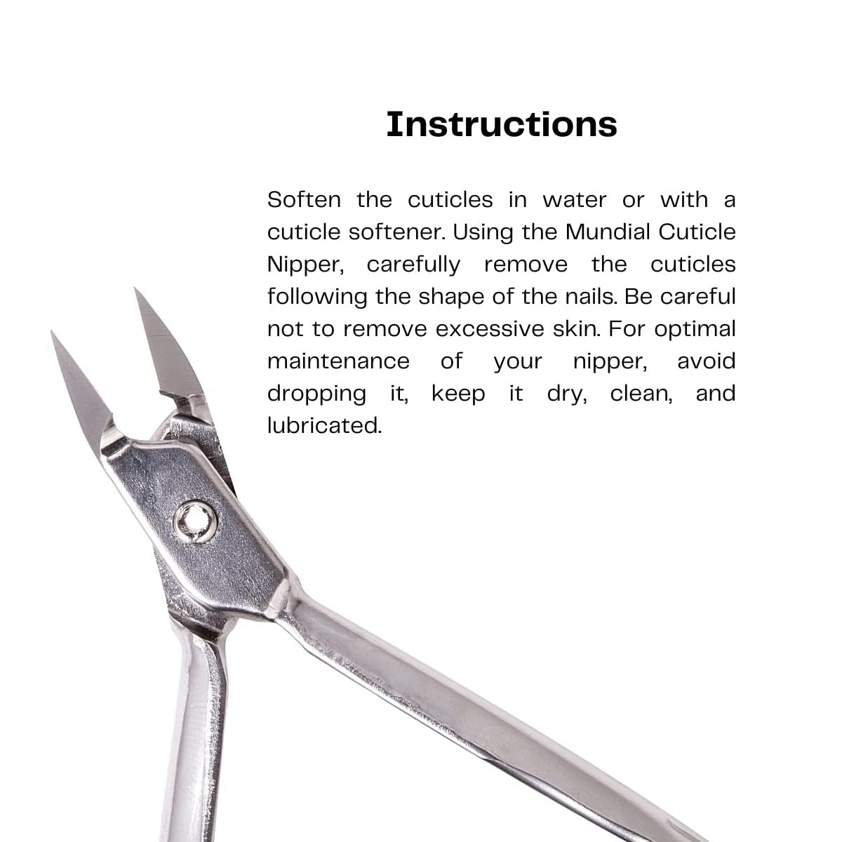 Professional Cuticle Nipper MUNDIAL 777 – Stainless Steel Manicure & Pedicure Trimmer Avelisse