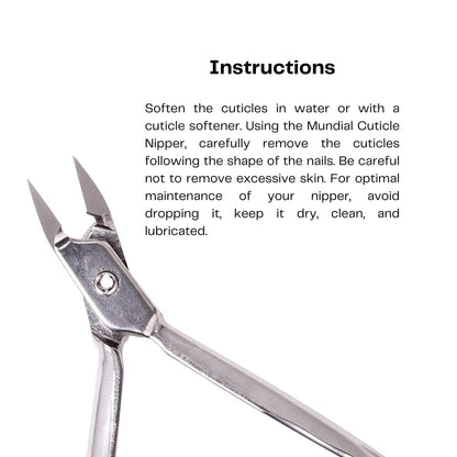 Professional Cuticle Nipper MUNDIAL 777 – Stainless Steel Manicure & Pedicure Trimmer Avelisse