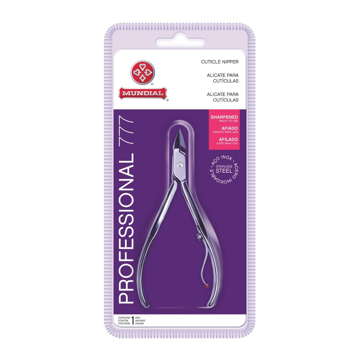 Professional Cuticle Nipper MUNDIAL 777 – Stainless Steel Manicure & Pedicure Trimmer Avelisse