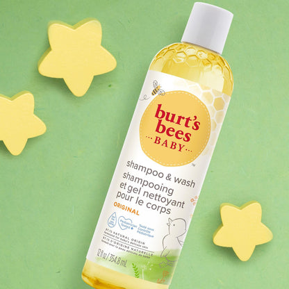 Burt's Bees Baby Shampoo & Wash, Tear Free, Original, 12 Ounce (Pack of 3) Avelisse