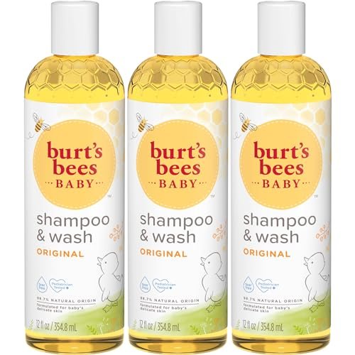 Burt's Bees Baby Shampoo & Wash, Tear Free, Original, 12 Ounce (Pack of 3) Avelisse