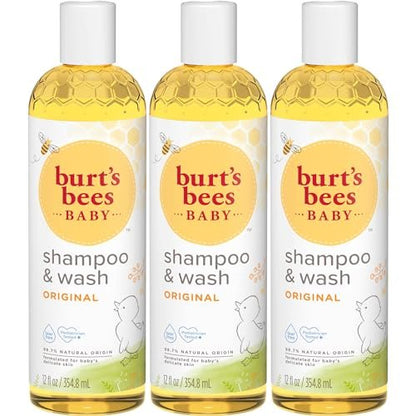 Burt's Bees Baby Shampoo & Wash, Tear Free, Original, 12 Ounce (Pack of 3) Avelisse