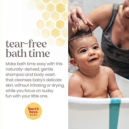 Burt's Bees Baby Shampoo & Wash, Tear Free, Original, 12 Ounce (Pack of 3) Avelisse