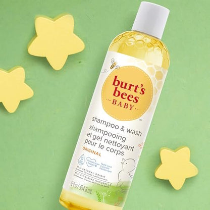 Burt's Bees Baby Shampoo & Wash, Tear Free, Original, 12 Ounce (Pack of 3) Avelisse