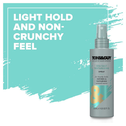 Toni & Guy Casual Sea Salt Spray - Texturizing Salt Spray for Effortless Beach Waves, 6.8 oz Avelisse