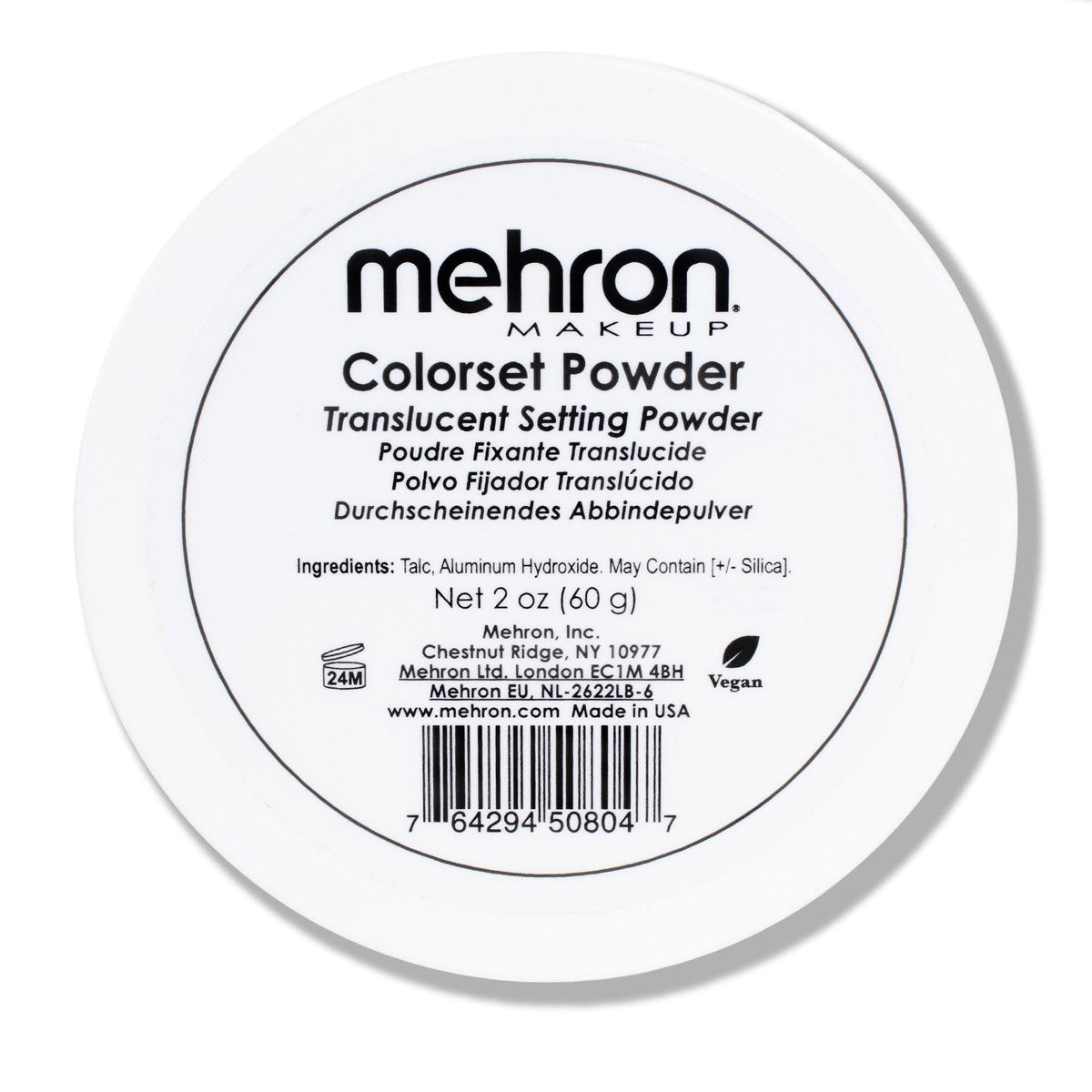 Mehron Makeup Colorset Powder – Translucent Setting Powder for Special Effects, Halloween & Film – 2 oz (60 g) Avelisse