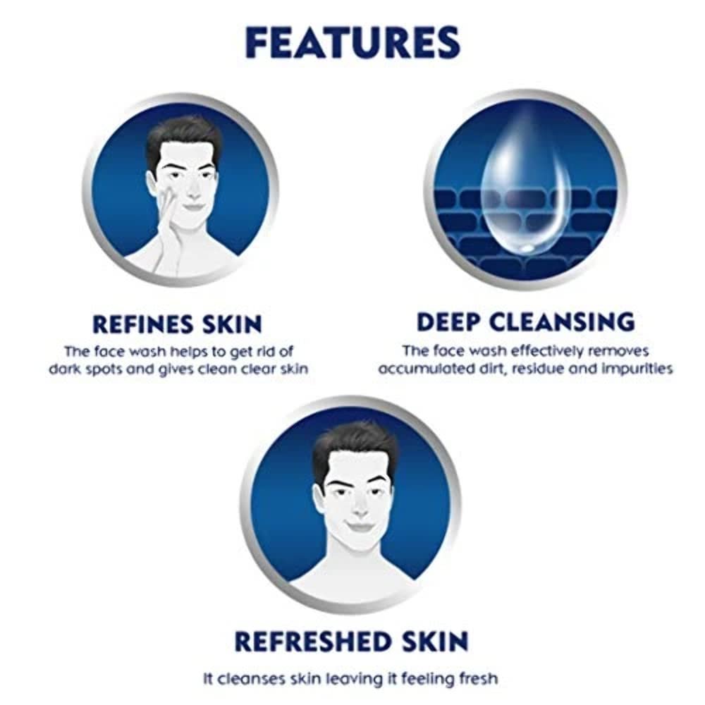 NIVEA Men Dark Spot Reduction Face Wash with 10x Whitening, 100ml - görsel 13