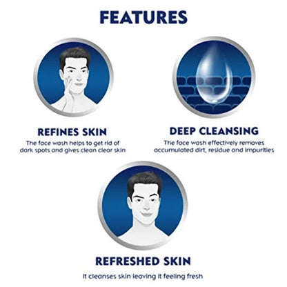 NIVEA Men Dark Spot Reduction Face Wash with 10x Whitening, 100ml