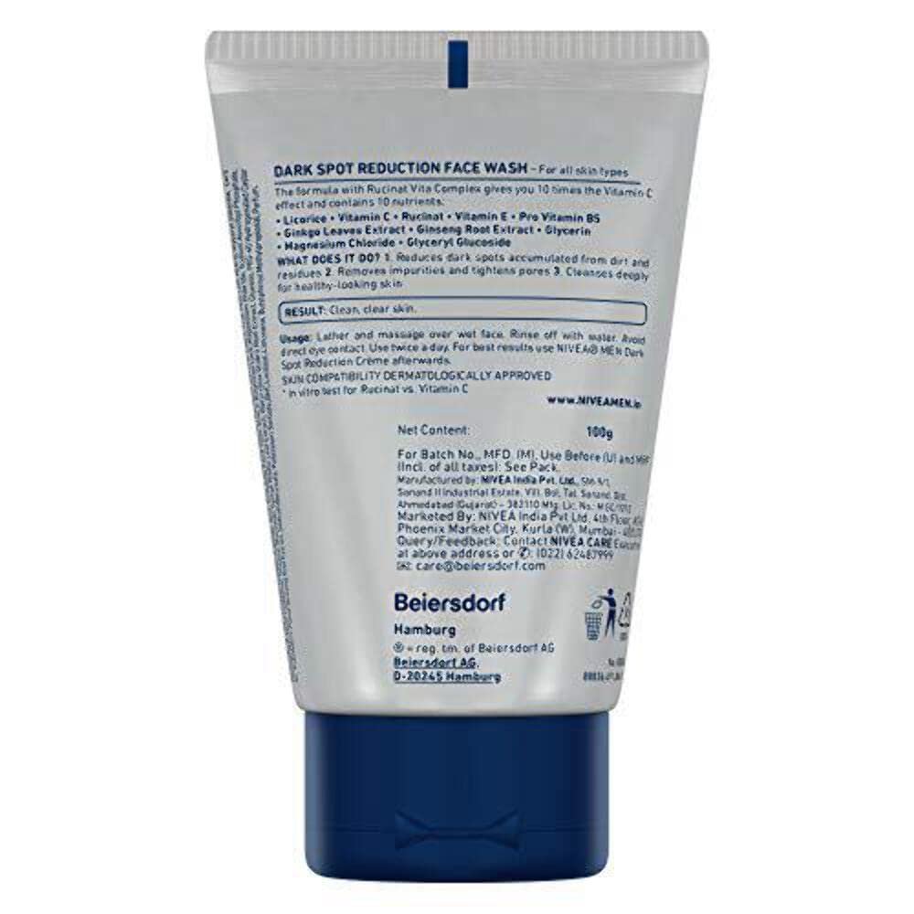 NIVEA Men Dark Spot Reduction Face Wash with 10x Whitening, 100ml - görsel 3