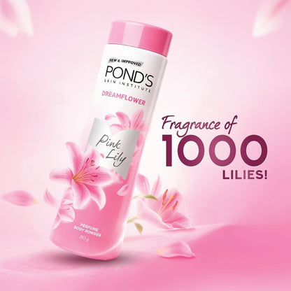 Pond's Dream Flower Magic Talc - 80g (3.52 oz) Dusting Powder for Soft, Fragrant Skin