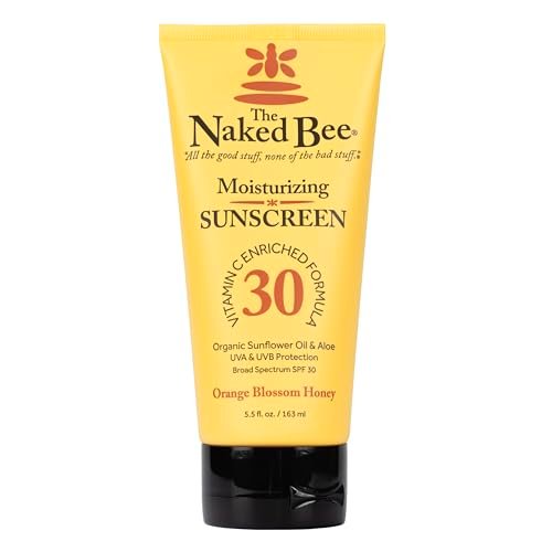 The Naked Bee Vitamin C Face & Body Sunscreen SPF 30 - Moisturizing Sunblock with Sunflower Oil & Aloe, 5.5 oz Avelisse