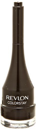 Revlon ColorStay Crème Gel Eyeliner - Waterproof, Smudgeproof, Longwearing with Precision Brush Applicator, 001 Black, 0.08 Oz